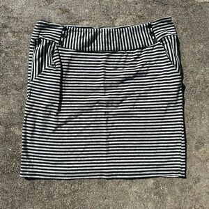 Xhilaration Striped Black and Grey Cotton Women's Skirt